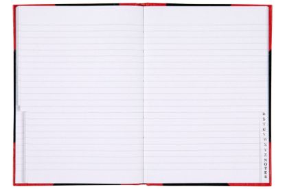 Picture of CMBLD RD & BLK NOTEBK A5 100 LEAF INDXD