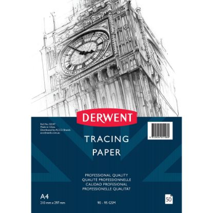 Picture of DERWENT TRACING PAPER 90GSM A4 PAD 50SHT