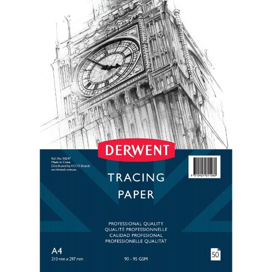 Picture of DERWENT TRACING PAPER 90GSM A4 PAD 50SHT