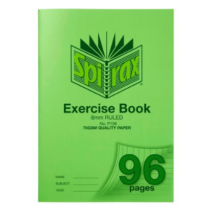 Picture of SPIRAX P108 EXERCISE BOOK A4 8MM 96PG