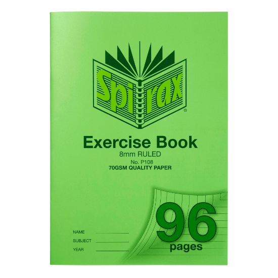 Picture of SPIRAX P108 EXERCISE BOOK A4 8MM 96PG