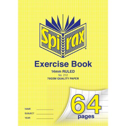 Picture of SPIRAX 212 EXERCISE BOOK A4 14MM 64PG