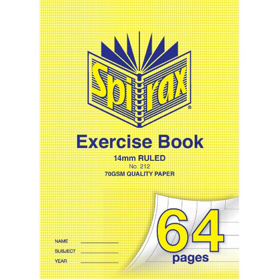 Picture of SPIRAX 212 EXERCISE BOOK A4 14MM 64PG