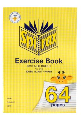Picture of SPIRAX 318 EXERCISE BOOK A4 64PG 6MM