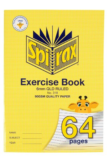 Picture of SPIRAX 318 EXERCISE BOOK A4 64PG 6MM