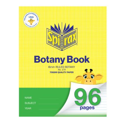 Picture of SPIRAX 179 BOTANY BK 225X175MM 96P 8MM
