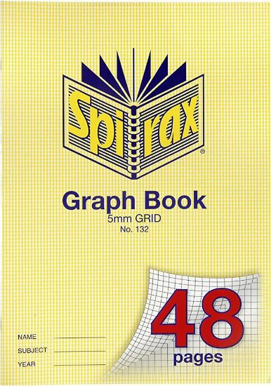 Picture of SPIRAX P132 GRAPH BOOK A4 48PG 5MM GRID