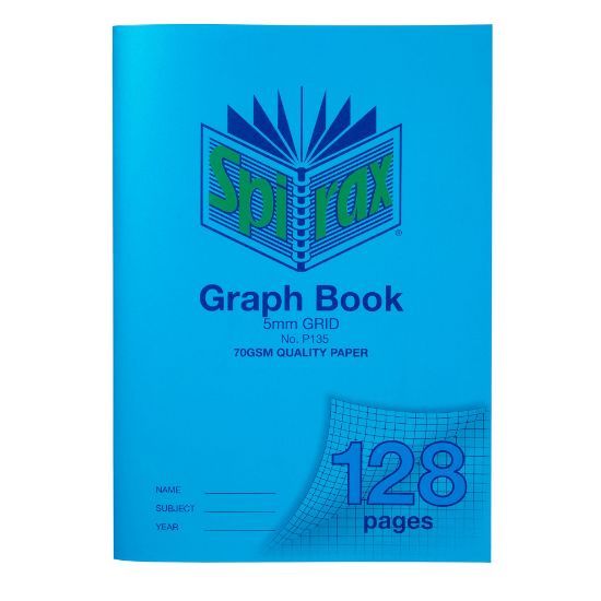 Picture of SPIRAX P135 GRID BOOK A4 5MM 128PG