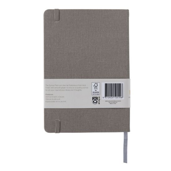 Picture of SPIRAX PLAT LINEN A5 JNL 160P GREY 7MM