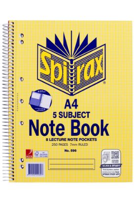 Picture of SPIRAX 596 5 SUBJECT A4 250 PG 297X220