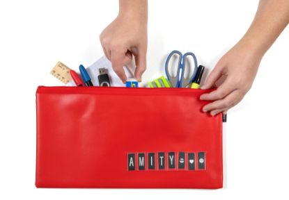 Picture of CELCO PENCIL CASE NAME RED 1 ZIP MED