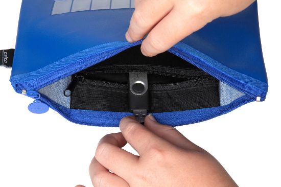 Picture of CELCO PENCIL CASE NAME BLUE 1 ZIP SML
