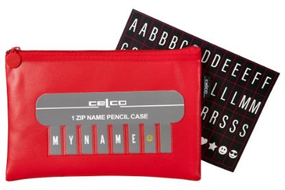 Picture of CELCO PENCIL CASE NAME RED 1 ZIP SML