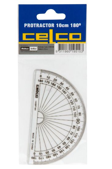 Picture of CELCO PROTRACTOR 10CM 180DEG HANGSELL