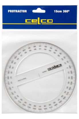 Picture of CELCO PROTRACTOR 15CM 360DEG HANG SELL