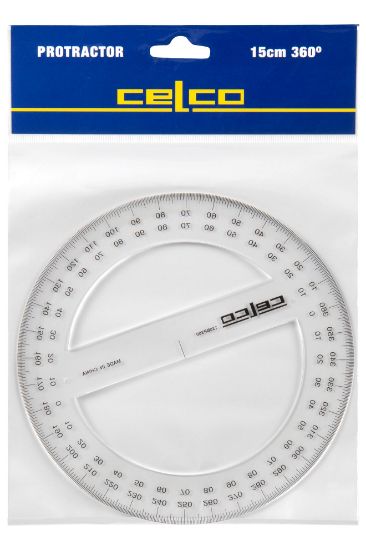 Picture of CELCO PROTRACTOR 15CM 360DEG HANG SELL
