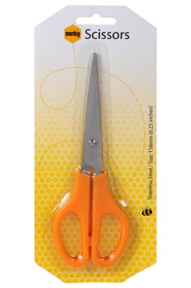 Picture of MBG ORANGE HANDLE SCISSORS 158MM