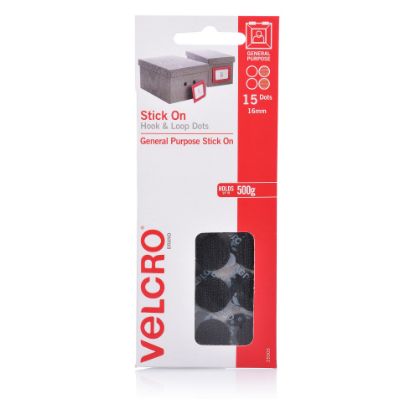 Picture of VELCRO STICKON MINIDOT H&L16MM 15DOT BLK