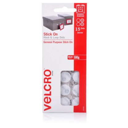 Picture of VELCRO STICKON MINIDOT H&L16MM 15DOT WHT