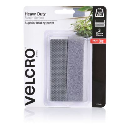 Picture of VELCRO HD ROUGH SURFACE 25X100MM GRY PK3