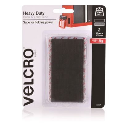 Picture of VELCRO HD H&L TAPE 50X100MM BLK PK2