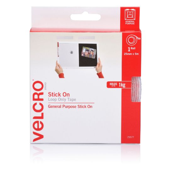 Picture of VELCRO STICK ON LOOP ONLY 25MMX5M WHT