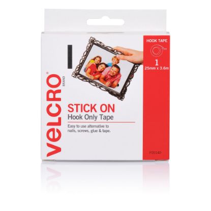 Picture of VELCRO HOOK ONLY TAPE 25MMX3.6M WHT DISP