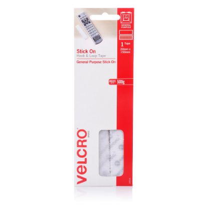 Picture of VELCRO H&L STRIPS 20MMX150MM WHT PK1