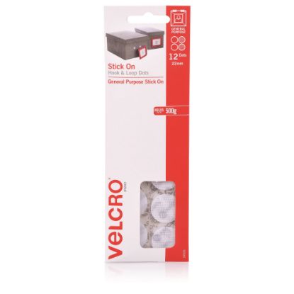 Picture of VELCRO HANDYDOTS H&L 22MM(12 DOTS)WHT HS