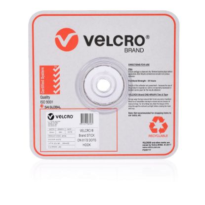 Picture of VELCRO SPOTS HOOK 22MM 900 SPOT WHT BULK