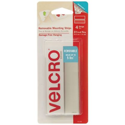 Picture of VELCRO REMOVABLE STRIP 8.8X1.9CM 4PK WHT