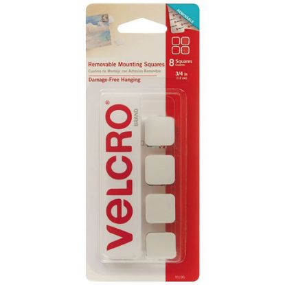 Picture of VELCRO REMOVABLE SQUARES 1.9CM 8PK WHT