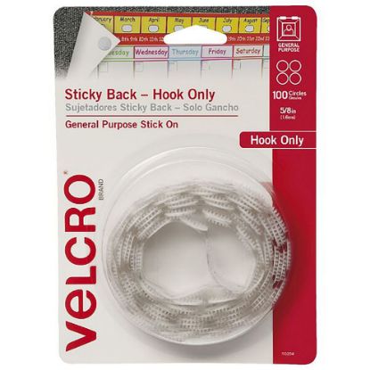 Picture of VELCRO HOOK ONLY DOTS 16MM WHT 100 PK