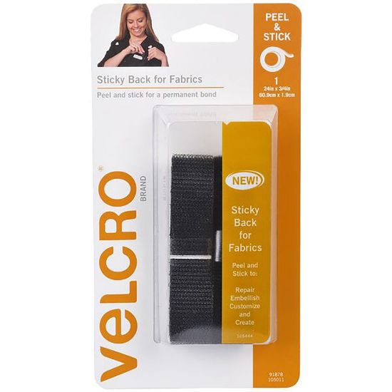 Picture of VELCRO FABRIC STRIPS 19MMX60CM BLK
