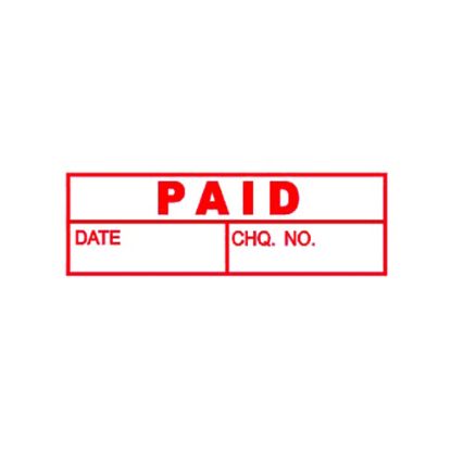 Picture of DESKMATE OFFICE STAMP PAID_DATE_CHEQ RED