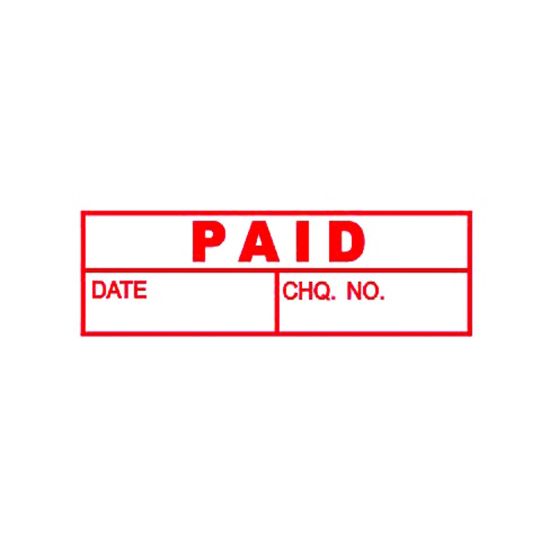 Picture of DESKMATE OFFICE STAMP PAID_DATE_CHEQ RED