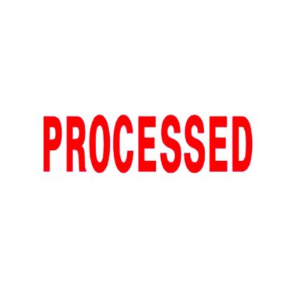 Picture of DESKMATE OFFICE STAMP PROCESSED RED