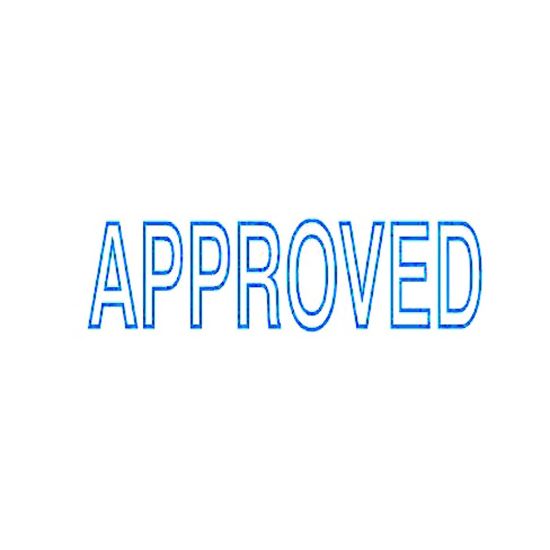 Picture of DESKMATE OFFICE STAMP APPROVED BLUE
