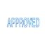 Picture of DESKMATE OFFICE STAMP APPROVED BLUE
