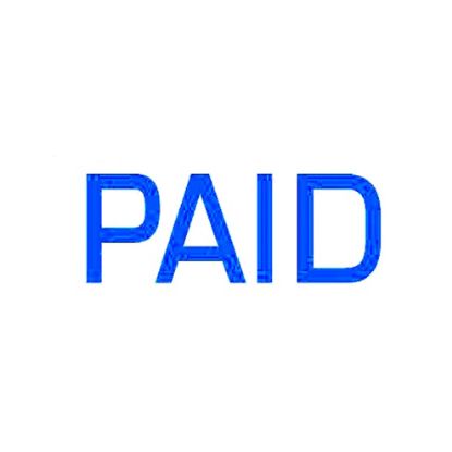 Picture of DESKMATE OFFICE STAMP PAID BLUE