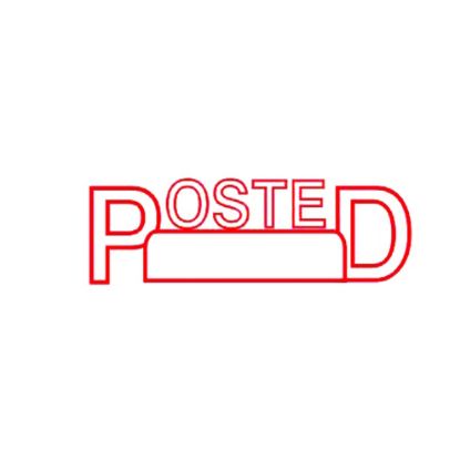 Picture of DESKMATE OFFICE STAMP POSTED DATE RED