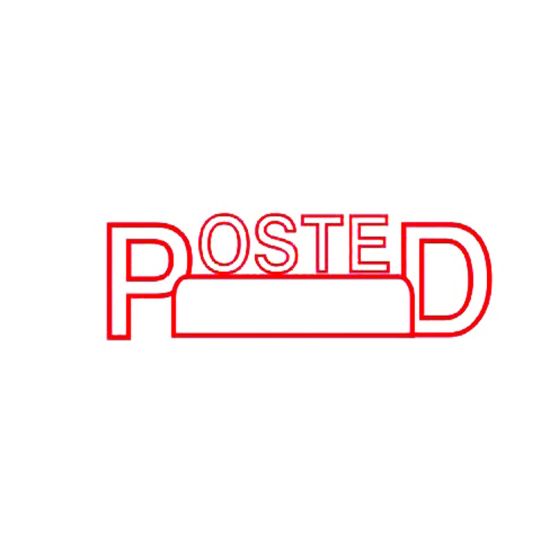 Picture of DESKMATE OFFICE STAMP POSTED DATE RED