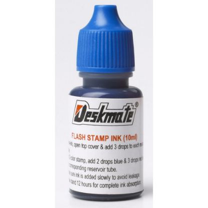 Picture of DESKMATE OFFICESTAMPSREFILL INK 10ML BLU
