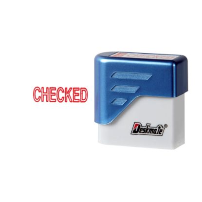 Picture of DESKMATE OFFICE STAMP CHECKED RED
