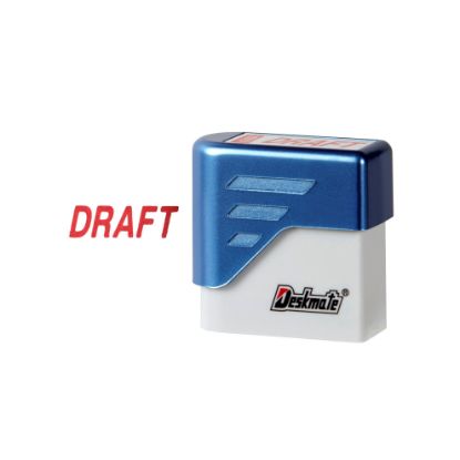 Picture of DESKMATE OFFICE STAMP DRAFT RED
