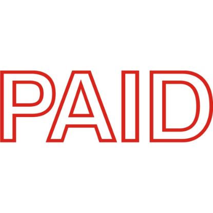 Picture of DESKMATE OFFICE STAMP PAID RED