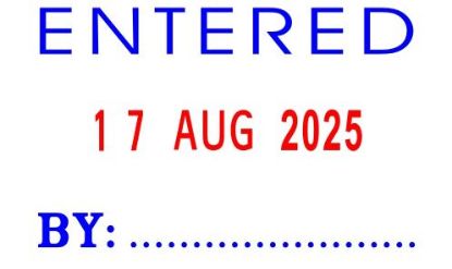 Picture of DESKMATE SELFINK STAMP ENTERED&DATE BLU