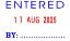 Picture of DESKMATE SELFINK STAMP ENTERED&DATE BLU