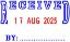 Picture of DESKMATE SELFINK STAMP RECEIVED&DATE BL
