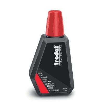 Picture of TRODAT 7011 STAMP PAD INK 28ML RED